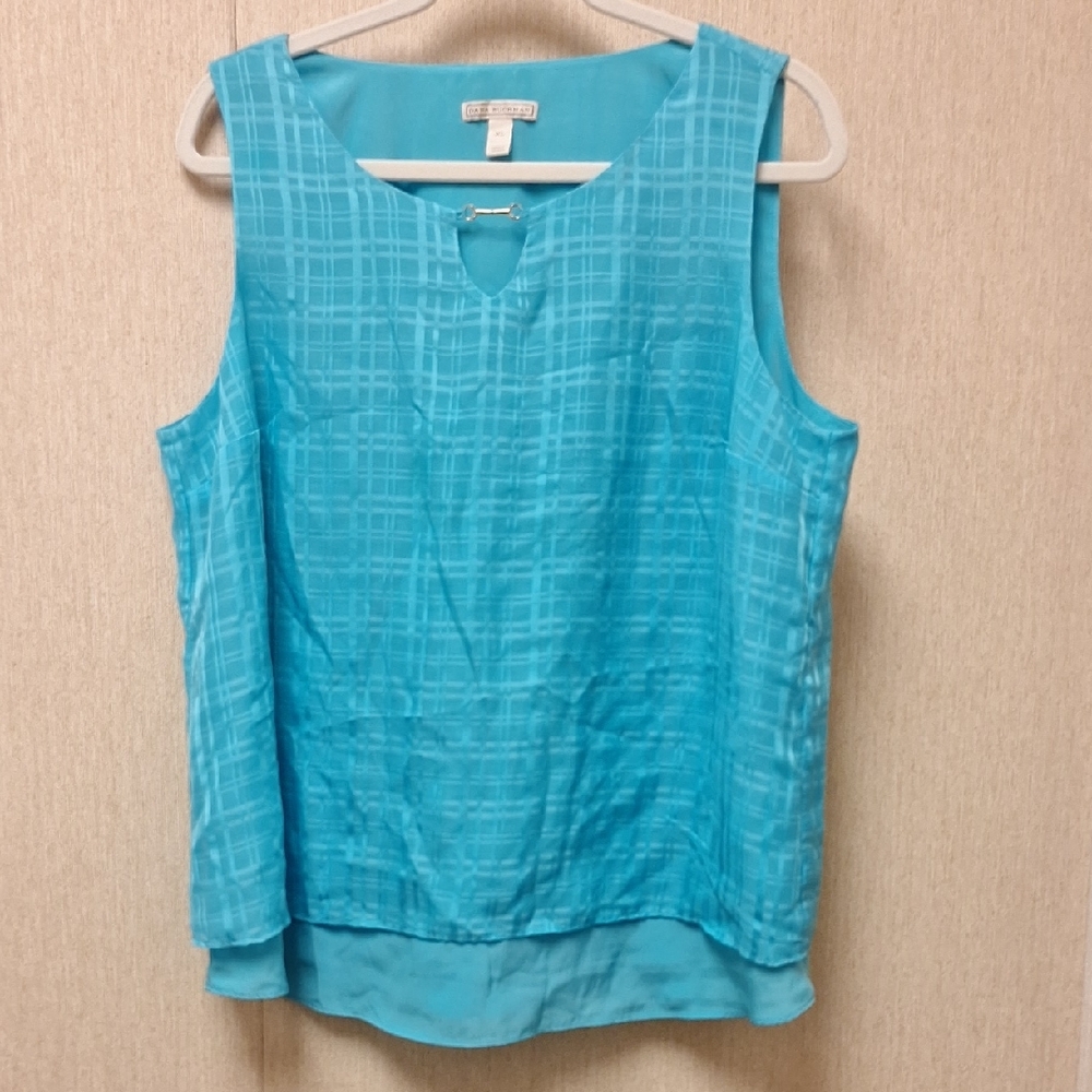 Dana Buchman Aqua Sleeveless Top